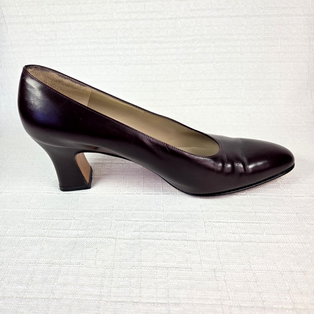 Salvatore Ferragamo Burgundy Pumps Women's 5.5 Classic‎ Elegant Business Career - Picture 4 of 11